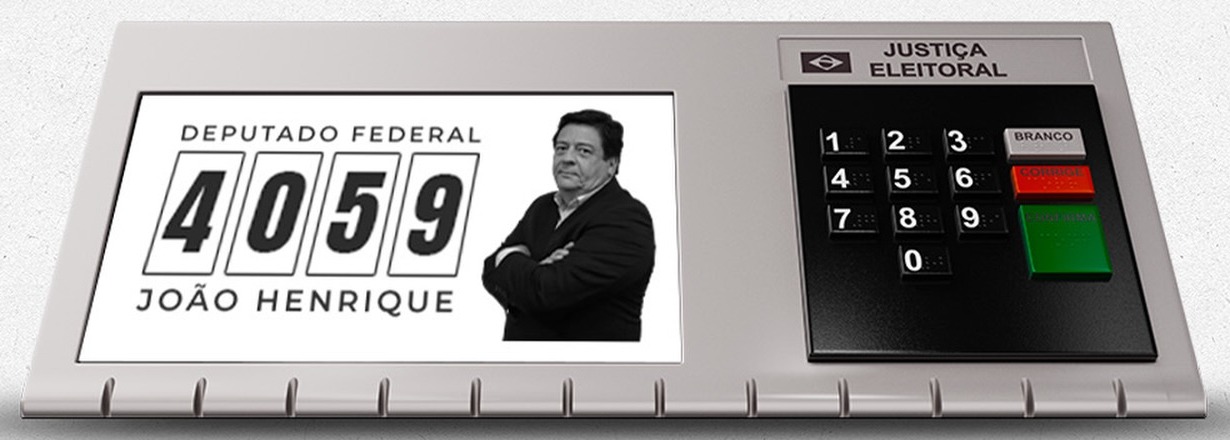 Urna eletrônica com o número 4059